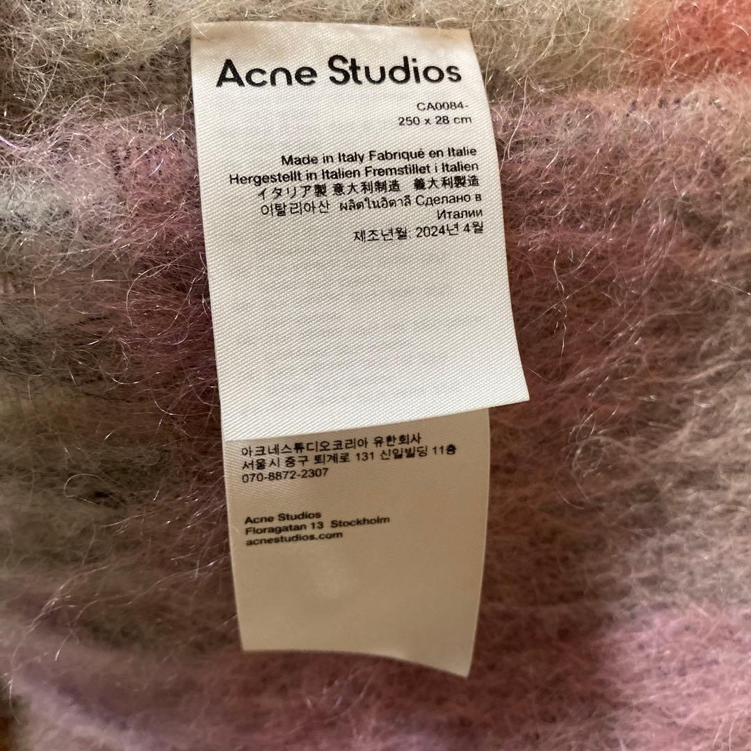 Acne Studios モヘアチェックスカーフ マフラー
