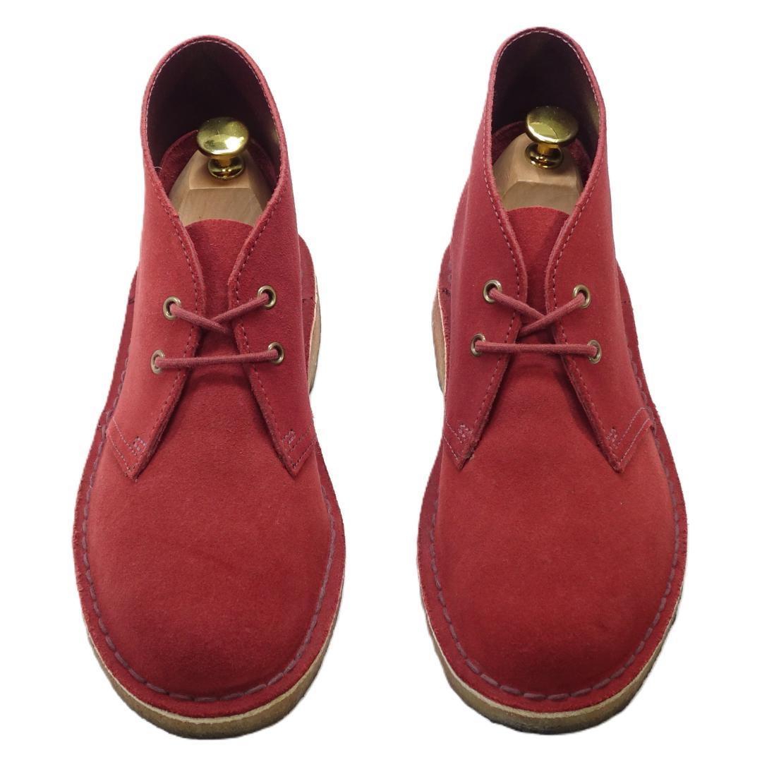 Clarks デザートブーツ 24.5cm ボルドー レディース チャッカブーツ