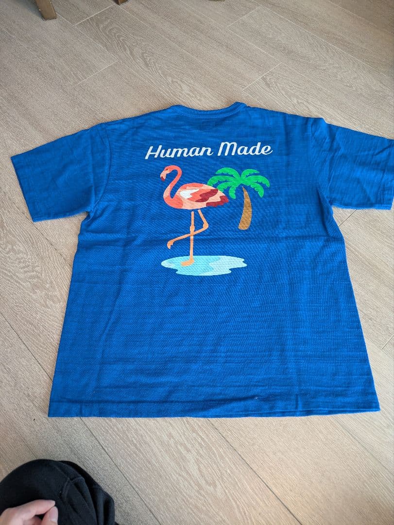 ヒューマンメイド　ポケットTシャツ　フラミンゴ　L