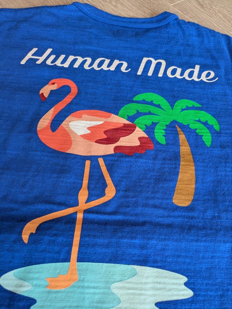 ヒューマンメイド　ポケットTシャツ　フラミンゴ　L