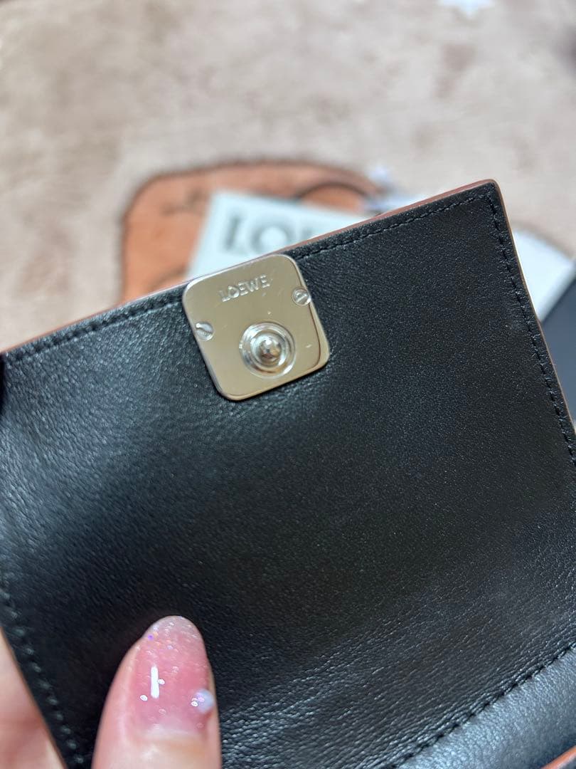値下げ　LOEWE ロエベ トライフォールドウォレット 三つ折り財布 アナグラム