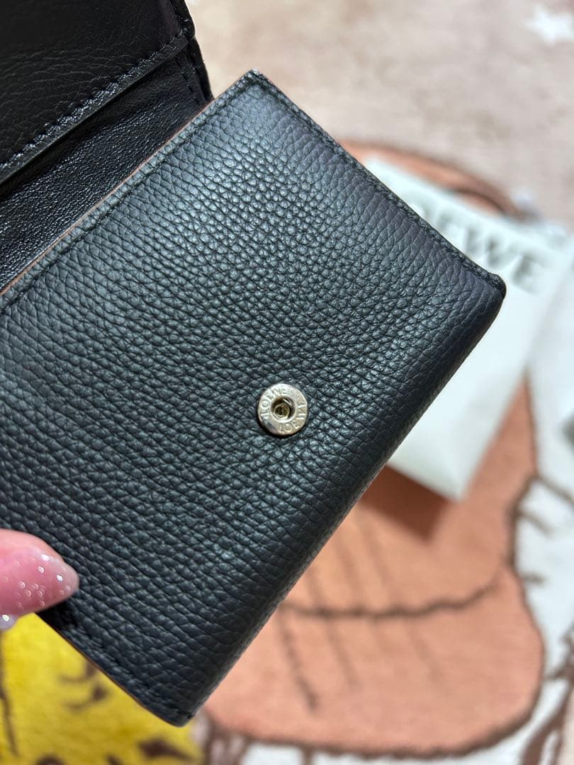 値下げ　LOEWE ロエベ トライフォールドウォレット 三つ折り財布 アナグラム