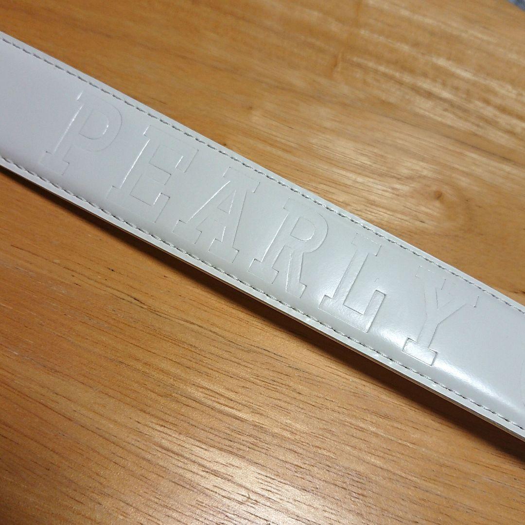 PEARLY GATES パーリーゲイツ メンズ ベルト ロゴ 型押し 7穴 白