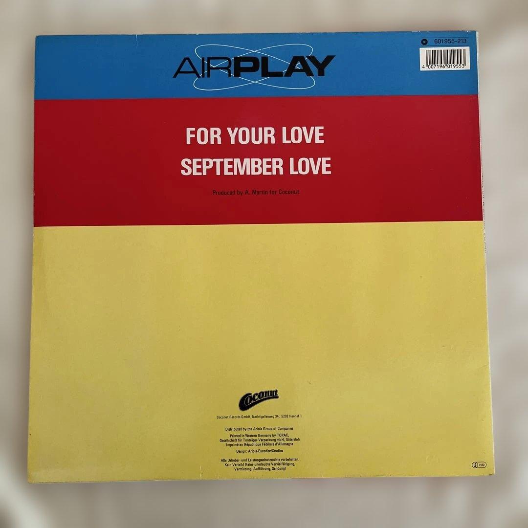 洋楽 AIRPLAY FOR YOUR LOVE MAXI-SINGLE 45t