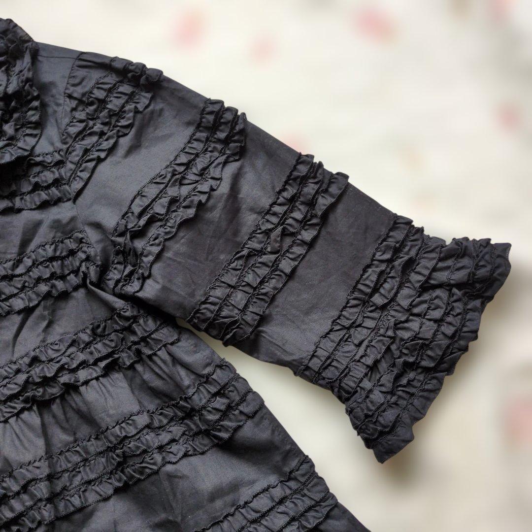 新品 ピンクハウス♥店舗限定 ピコフリルチュニックワンピース／黒