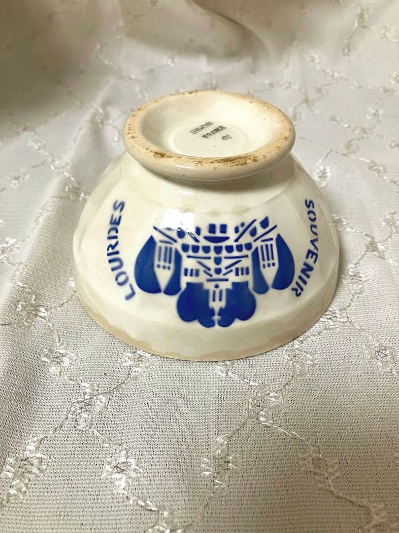カフェオレボウル　フランス　アンティーク　ルルド　souvenir ディゴワン