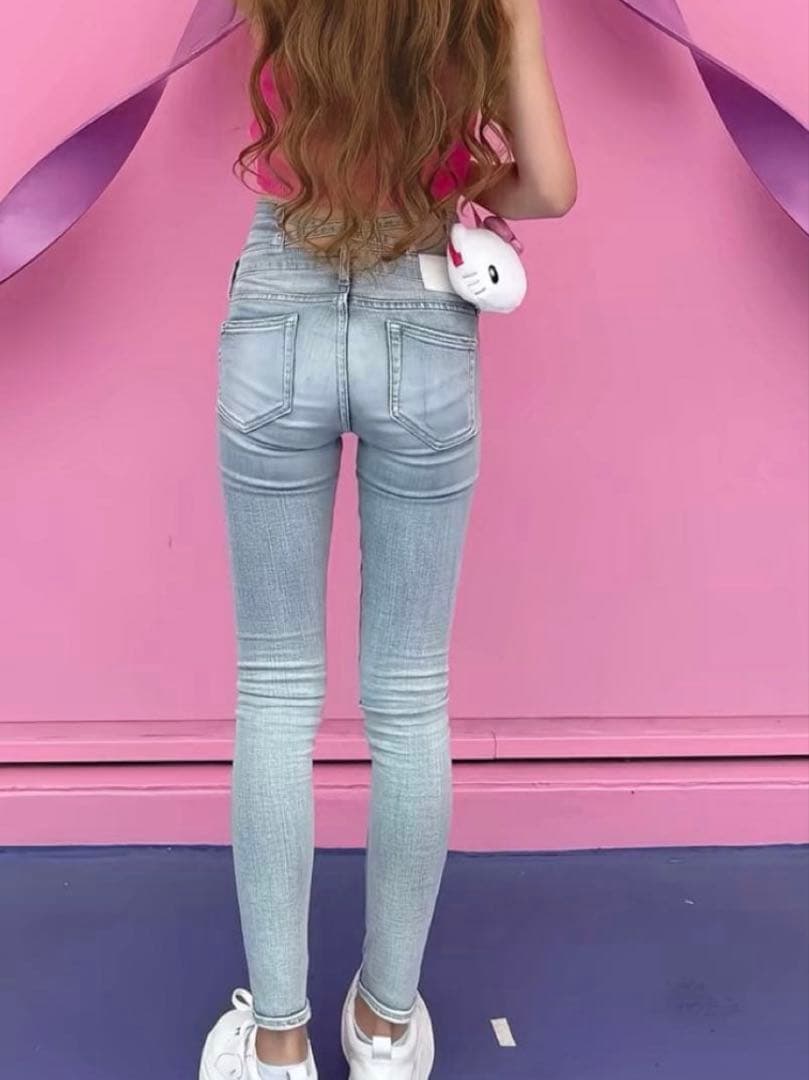 s*様 ジェイダ　ハイウエスト　バッククロススキニー