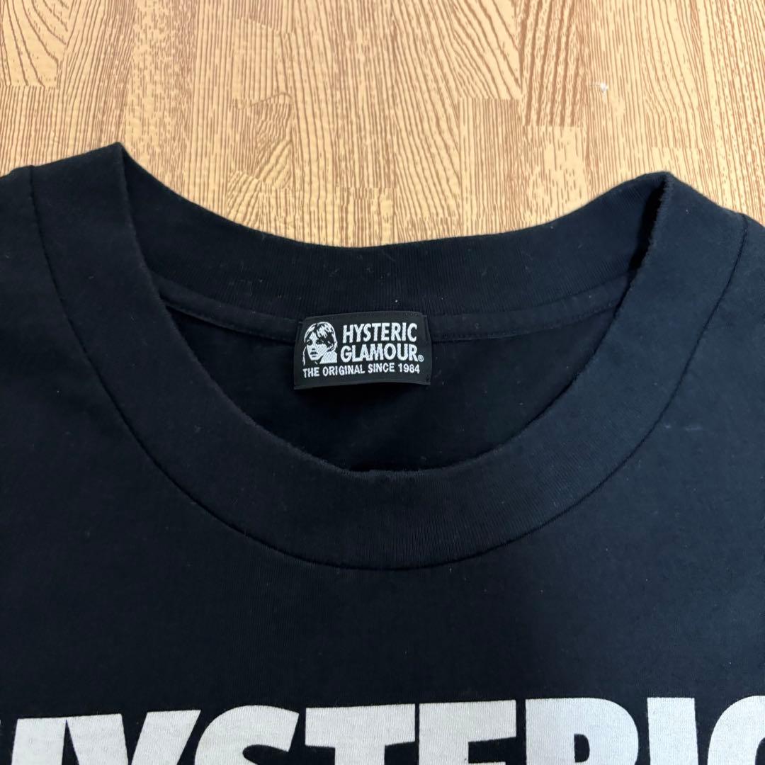 ヒステリックグラマー ヒスガール ビッグプリント Tシャツ 半袖 ブラック