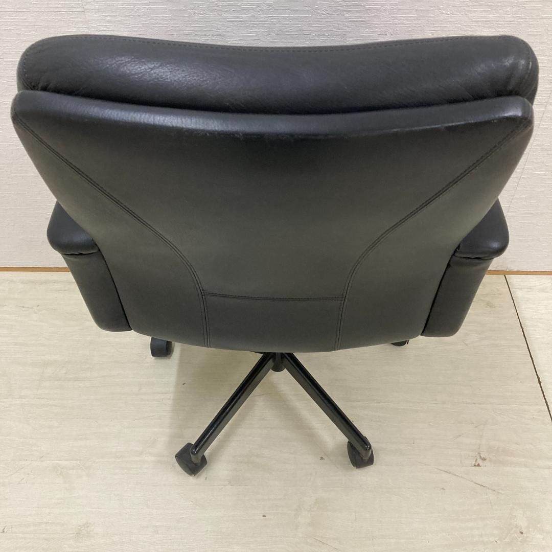 【カリモク】革製　オフィスチェア　デスクチェア B
