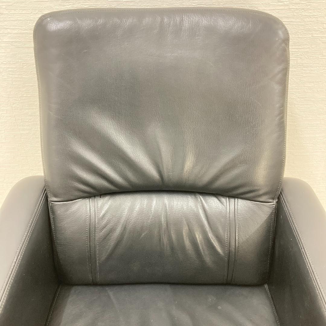 【カリモク】革製　オフィスチェア　デスクチェア B