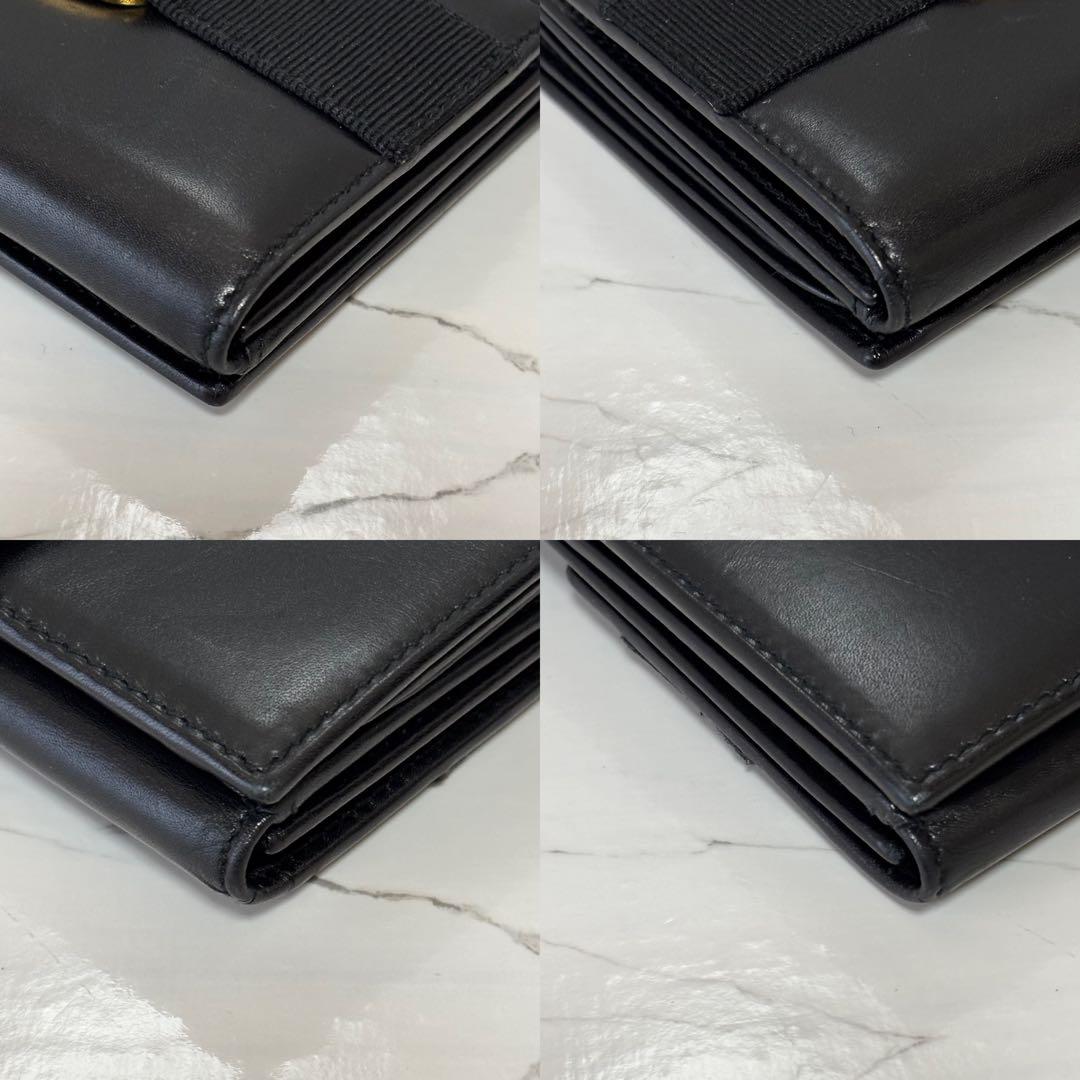 良品✨ サルヴァトーレ フェラガモ ヴァラリボン 二つ折り財布 黒 箱付き