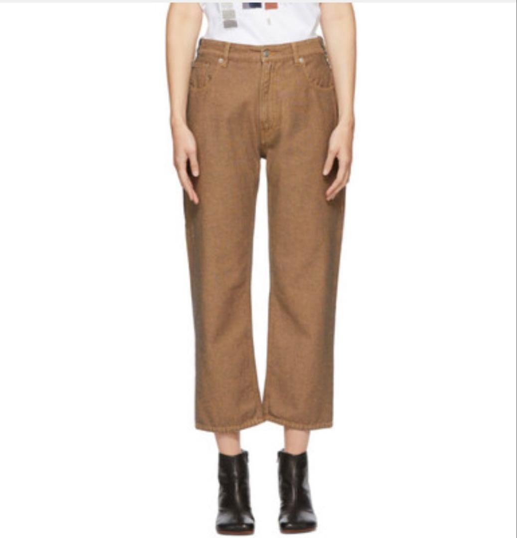 パンツ MM6 Maison Margiela Beige Dyed Jeans