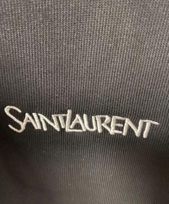 美品 SAINT LAURENT サンローラン ロゴ パーカー ブラック