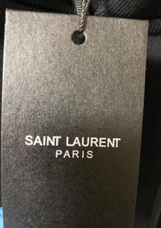 美品 SAINT LAURENT サンローラン ロゴ パーカー ブラック