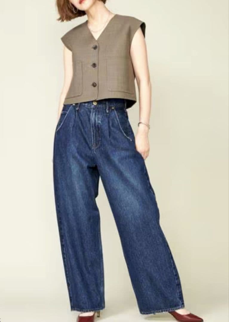 別注 upper hights for conteタックデニムパンツ UN 23