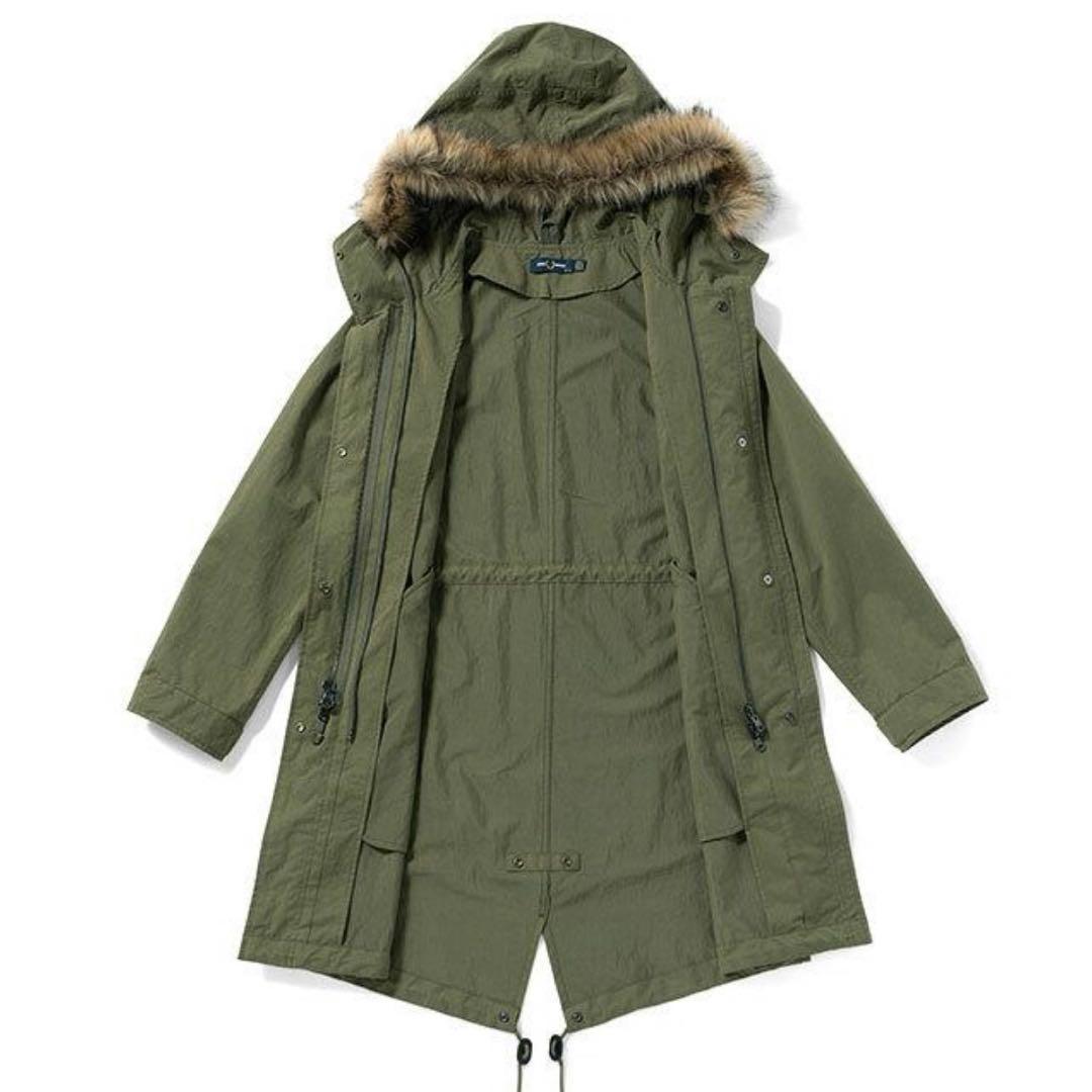 fred perry フレッドペリー 取り外し可能　ダウン付 モッズコート