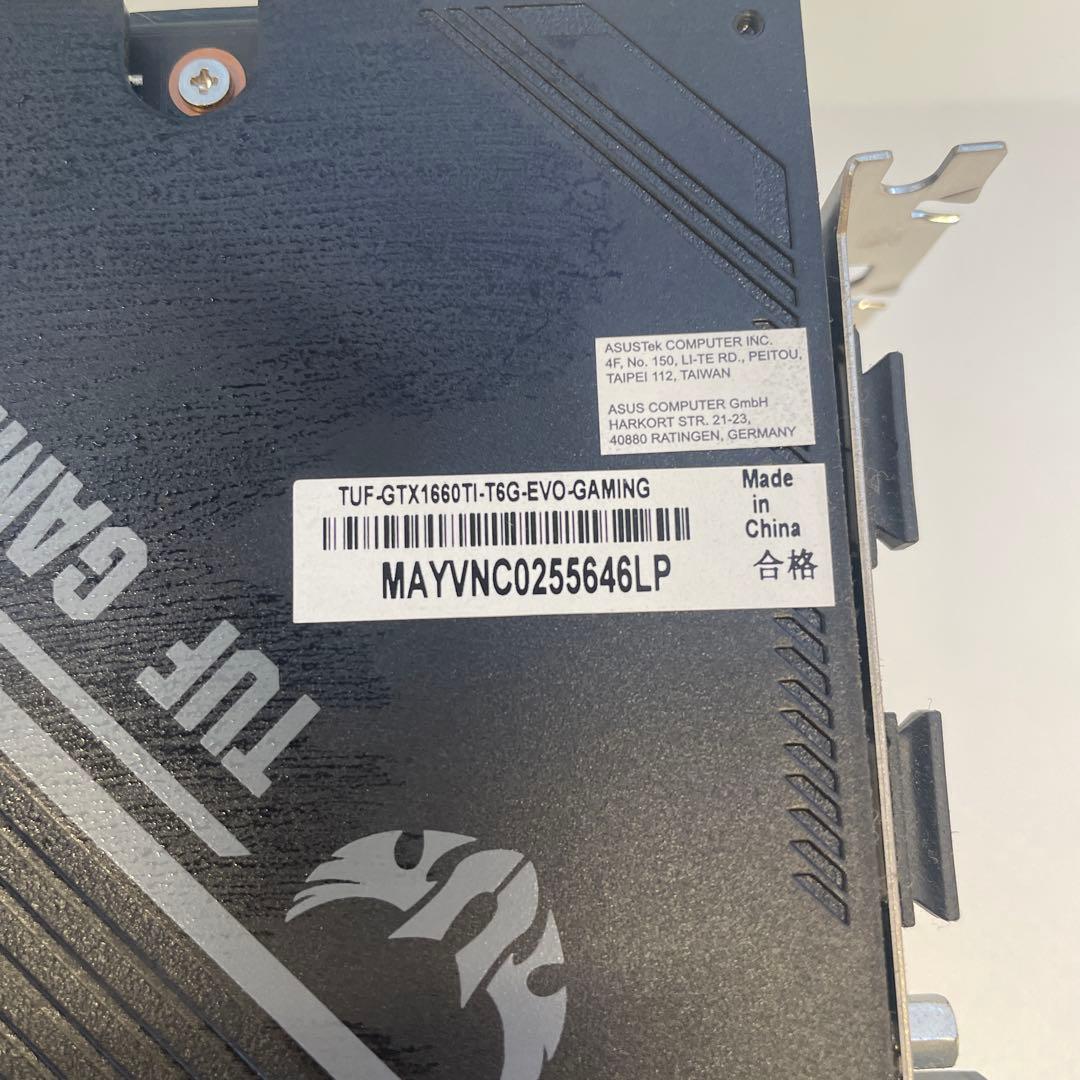 グラフィックボード・グラボ・ビデオカード ASUS TUF GAMING GTX 1660 Ti 6GB