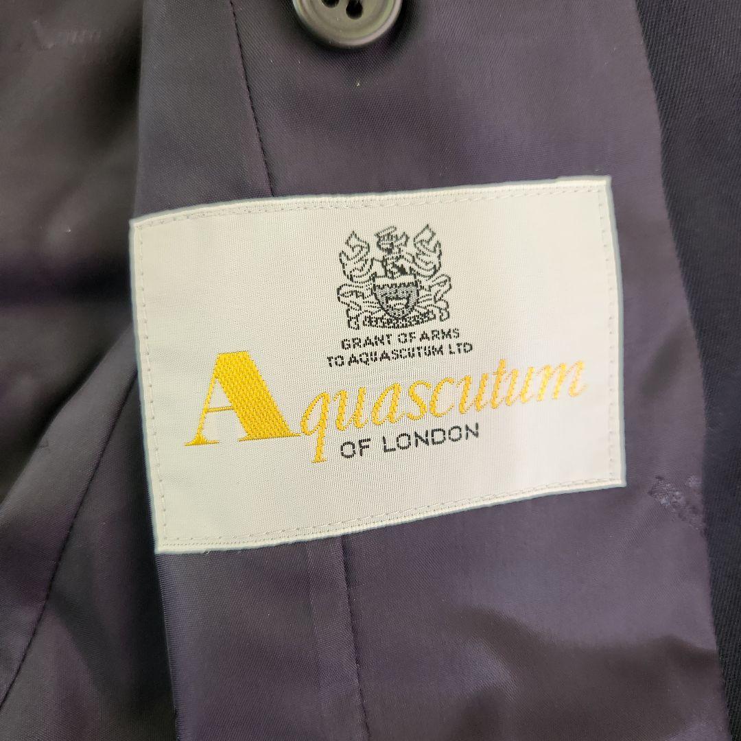 Aquascutum　ネイビー 　ダブルブレスト テーラードジャケット　金ボタン