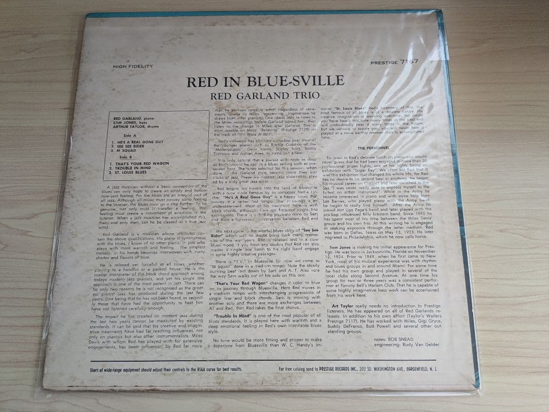 Red Garland / Red In Bluesville 深溝 RVG
