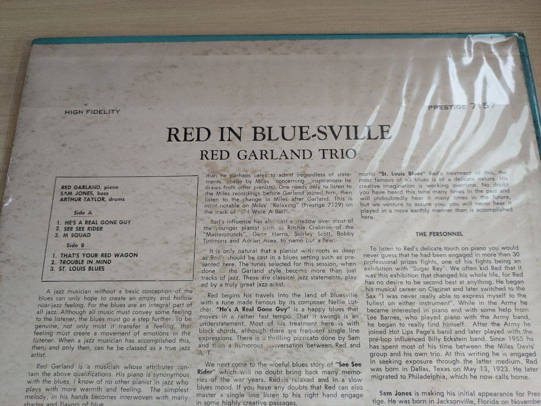 Red Garland / Red In Bluesville 深溝 RVG