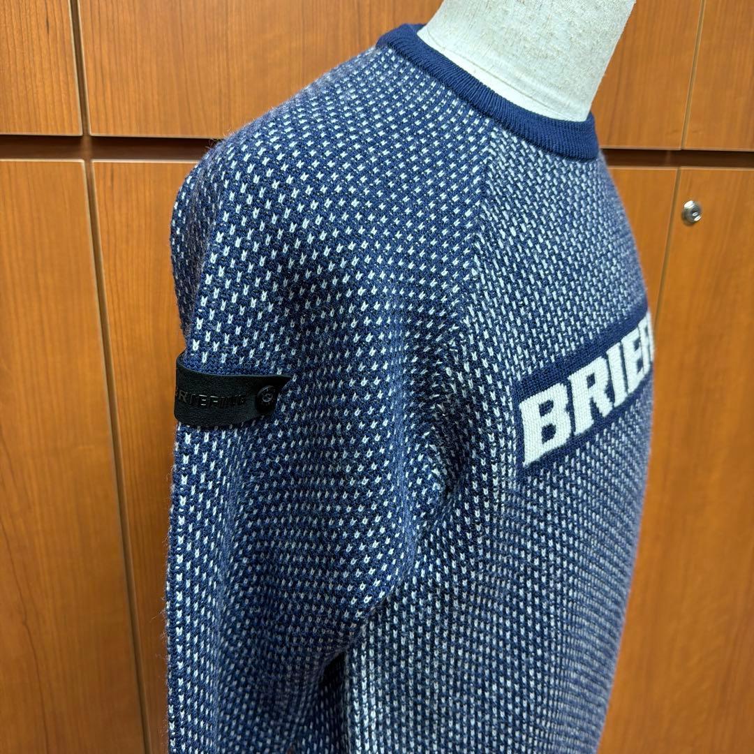 d*u様 BRIEFING ネイビー ロゴ入りセーター