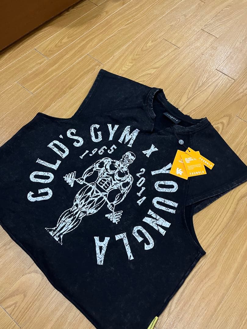 希少YOUNG LA×Golds Gym Vintage Cut Offs　L