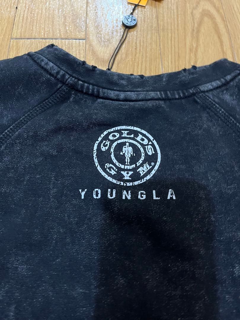 希少YOUNG LA×Golds Gym Vintage Cut Offs　L