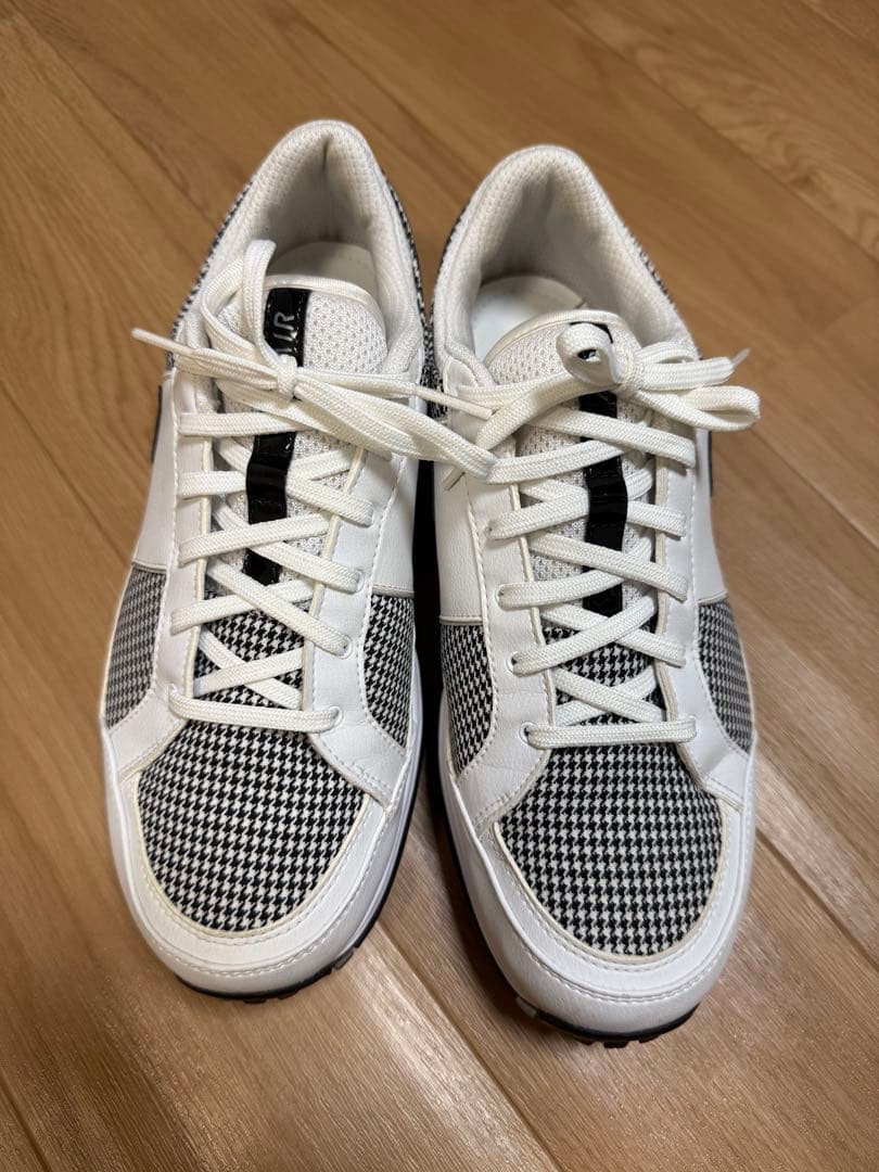 最終セール！NIKE ゴルフシューズ 24.5㎝ 千鳥格子柄 白黒 【美品】