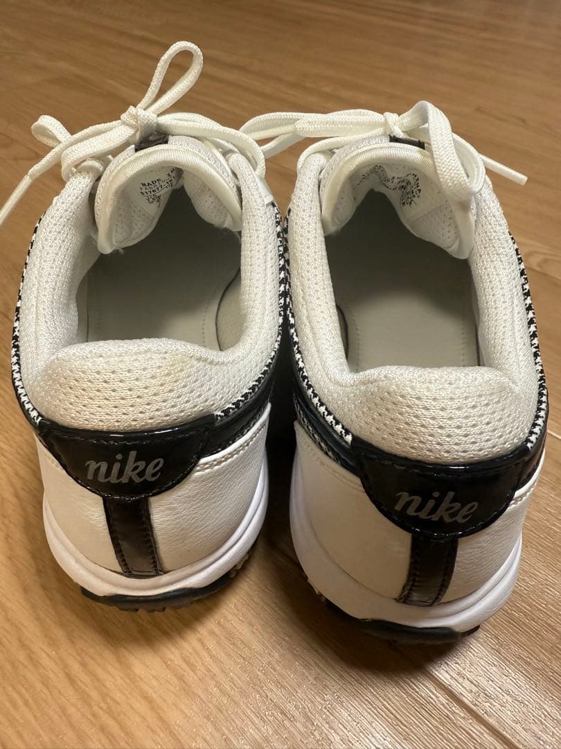 最終セール！NIKE ゴルフシューズ 24.5㎝ 千鳥格子柄 白黒 【美品】