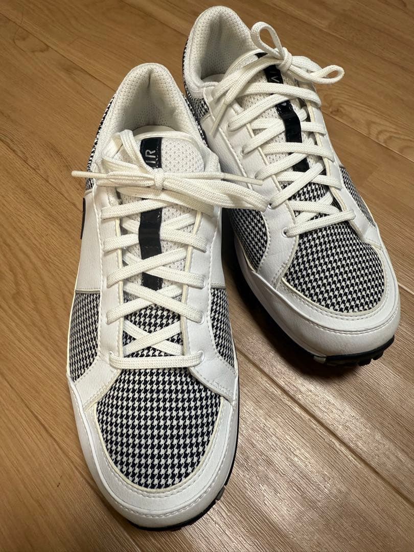 最終セール！NIKE ゴルフシューズ 24.5㎝ 千鳥格子柄 白黒 【美品】