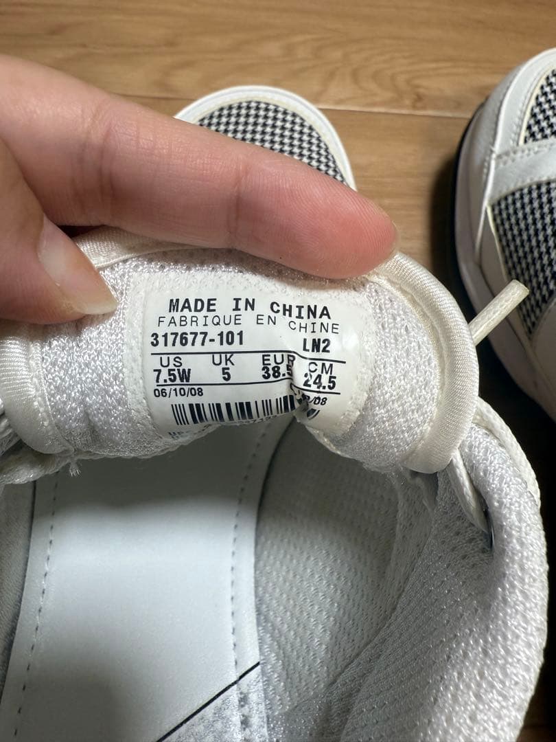 最終セール！NIKE ゴルフシューズ 24.5㎝ 千鳥格子柄 白黒 【美品】