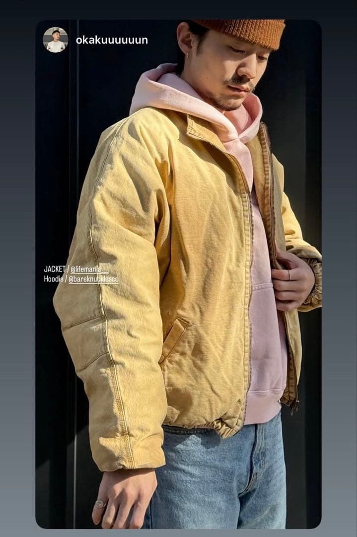LIFEMANIA Baked PAN Jacket（B.Brown） S