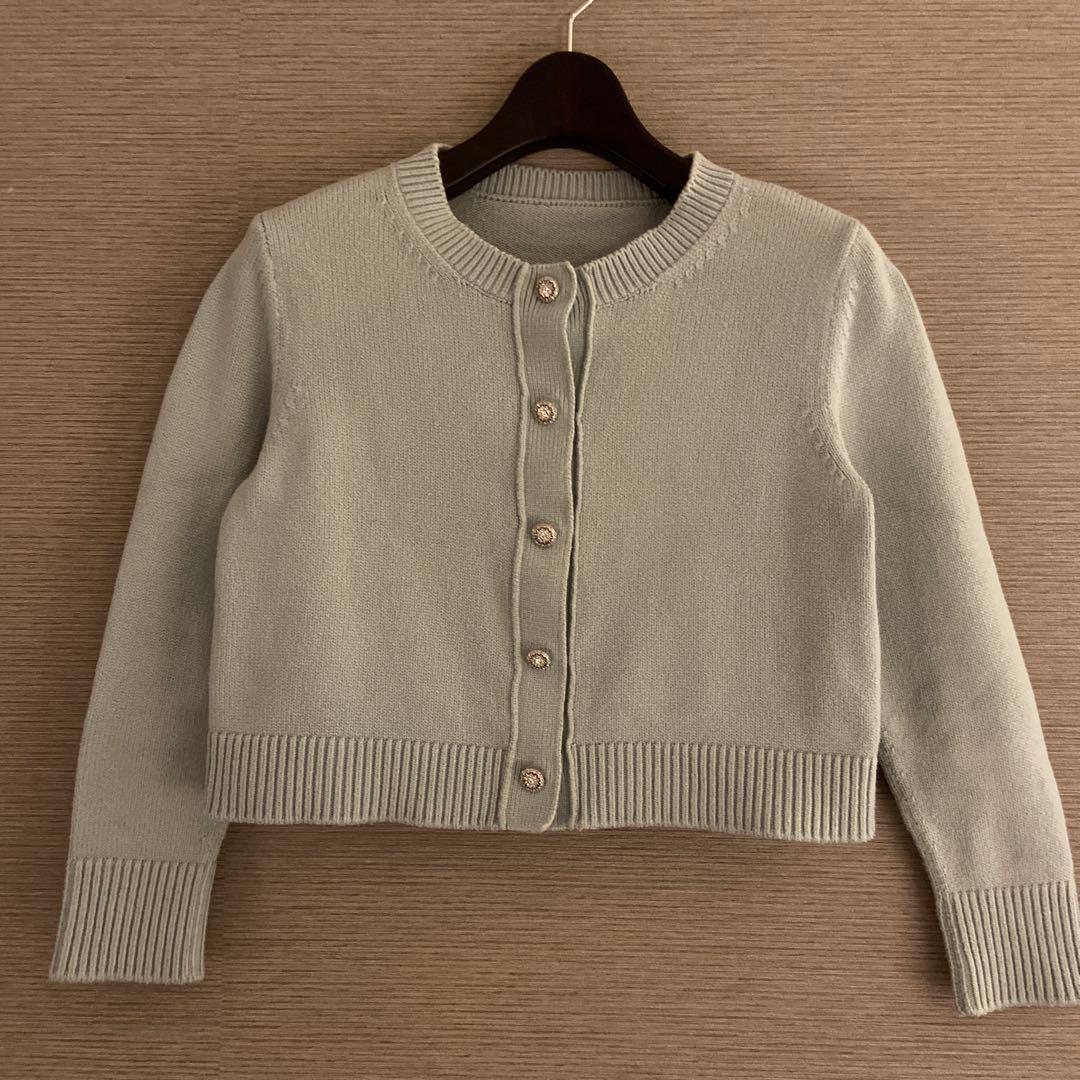 ♡美品 FOXEY 40 ニットカーディガン エトワールブリランテ アイスブルー