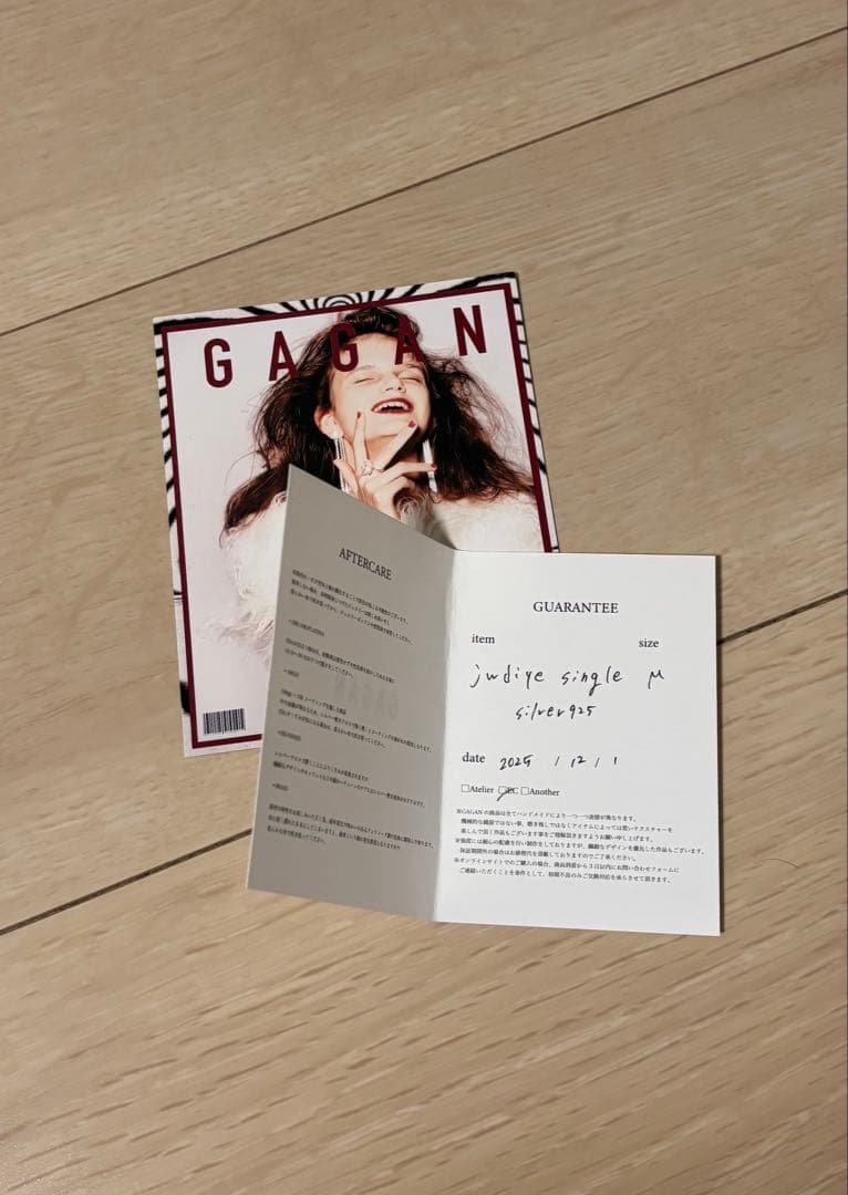 GAGAN jwdiye single シルバーネックレス 44cm