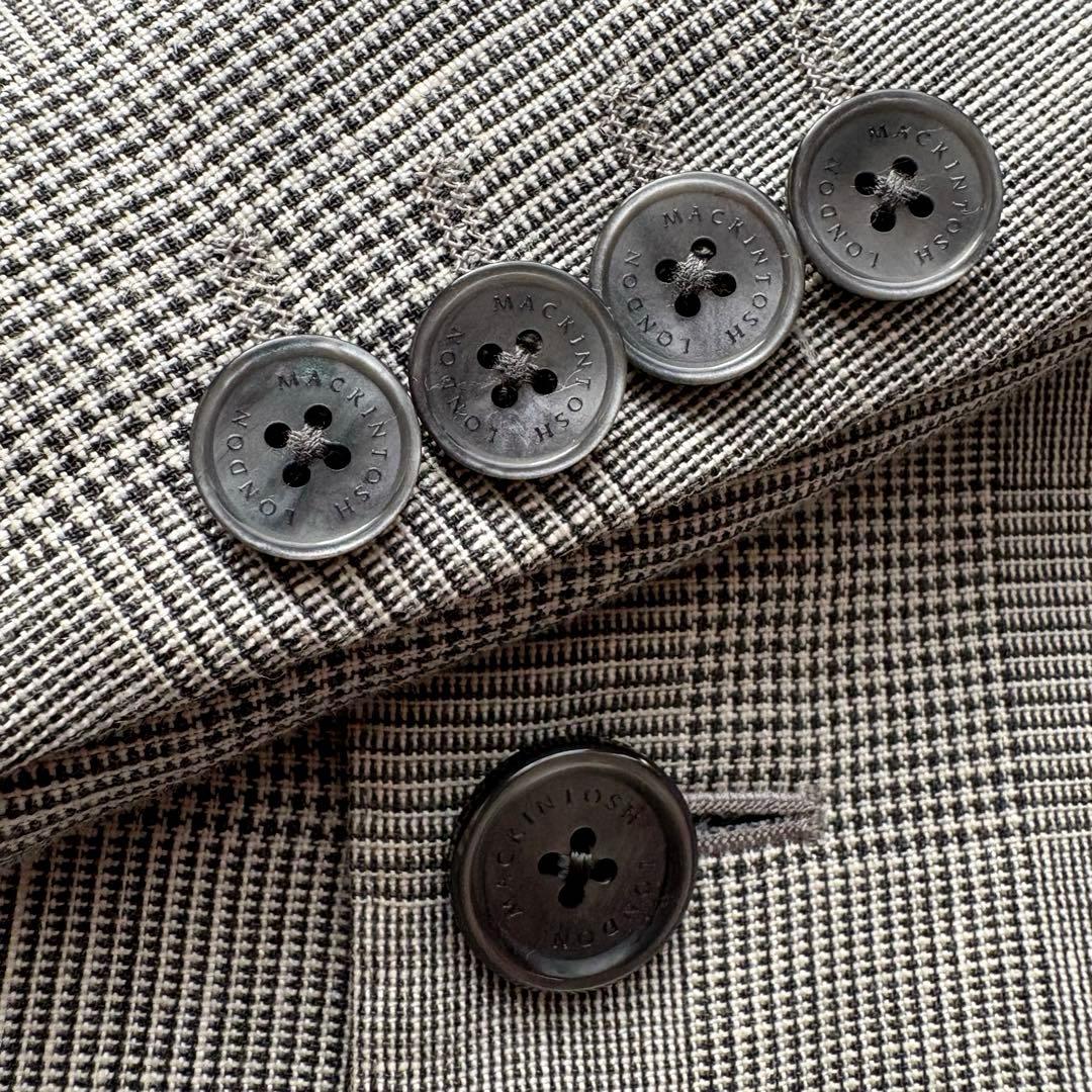 ★リネン混合★ MACKINTOSH LONDON グレンチェック 日本製 L