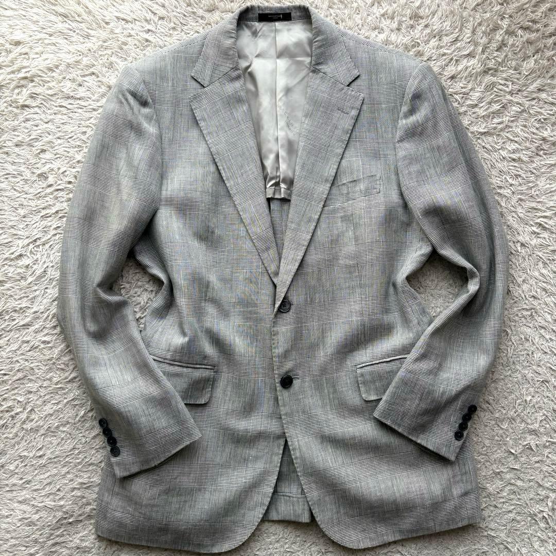 ★リネン混合★ MACKINTOSH LONDON グレンチェック 日本製 L