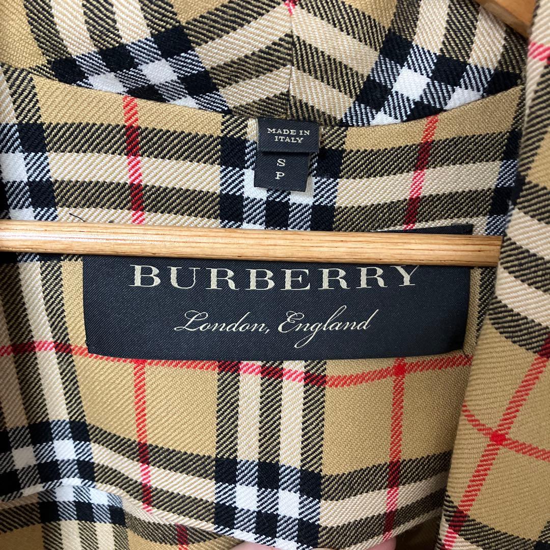 【Burberry】 ヴィンテージチェック柄 ロングガウンコート Sサイズ