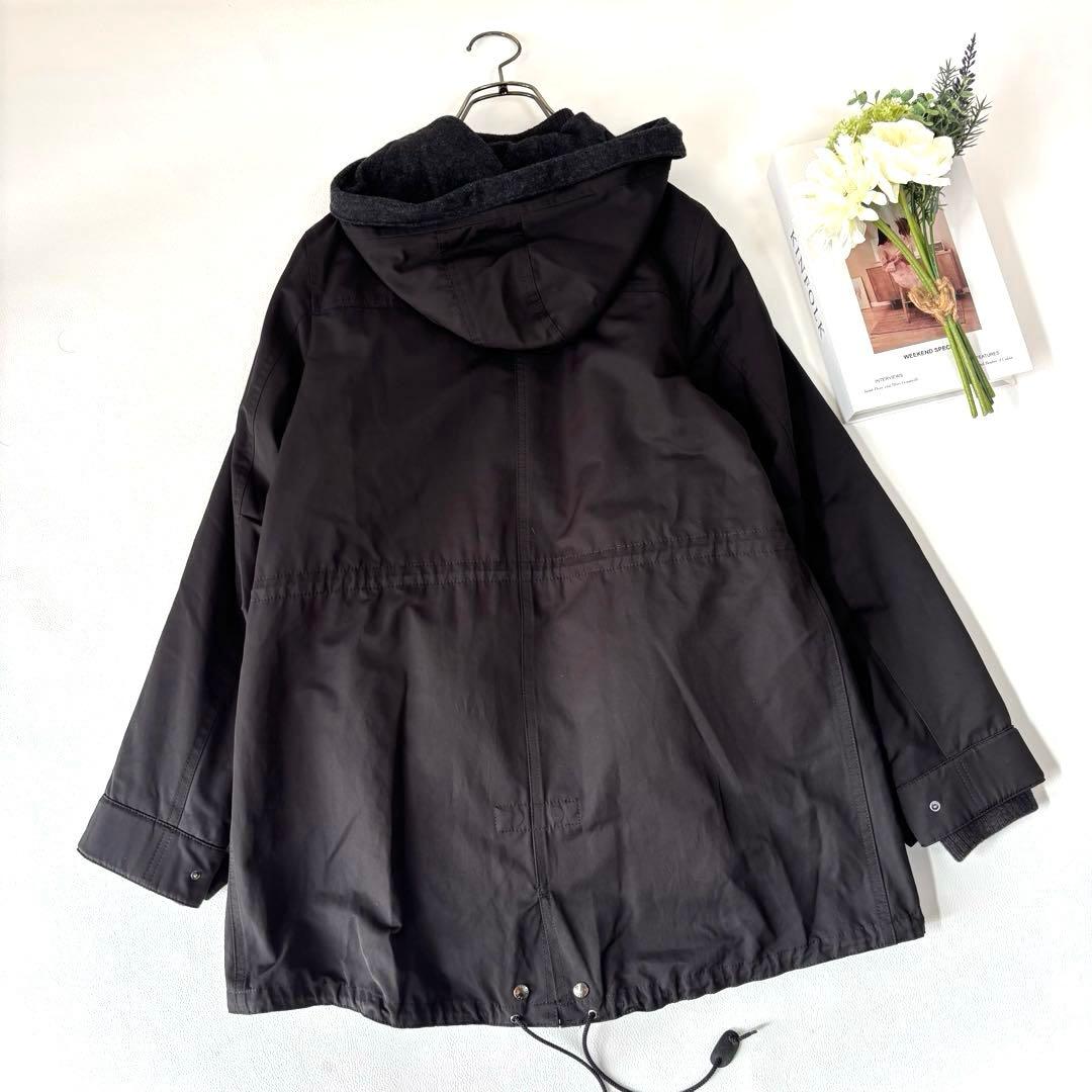 【極美品/ライナー付き】23区 モッズコート マウンテンパーカー ブラック 40