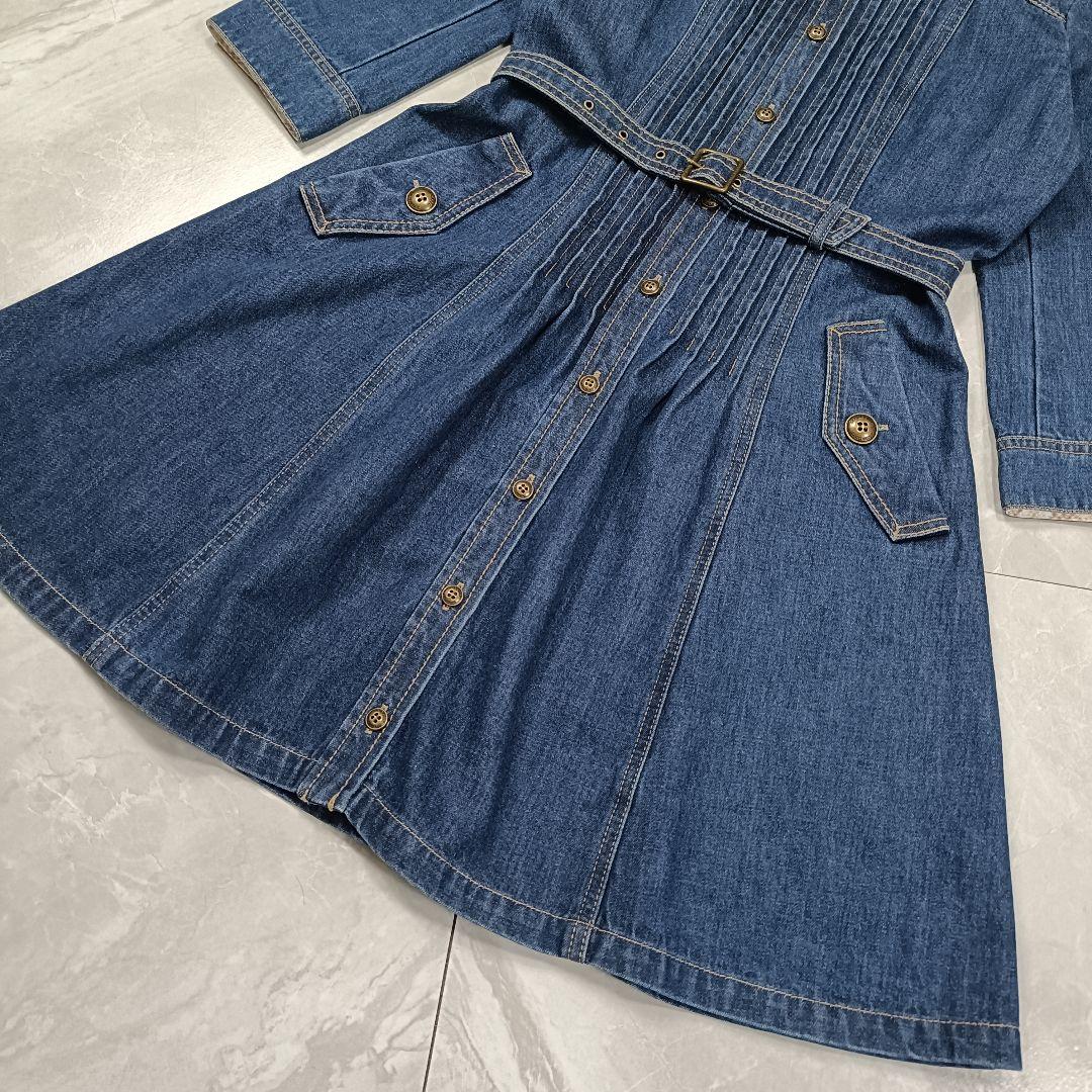 ブルーレーベル クレストブリッジ デニムワンピース フレア 38 M