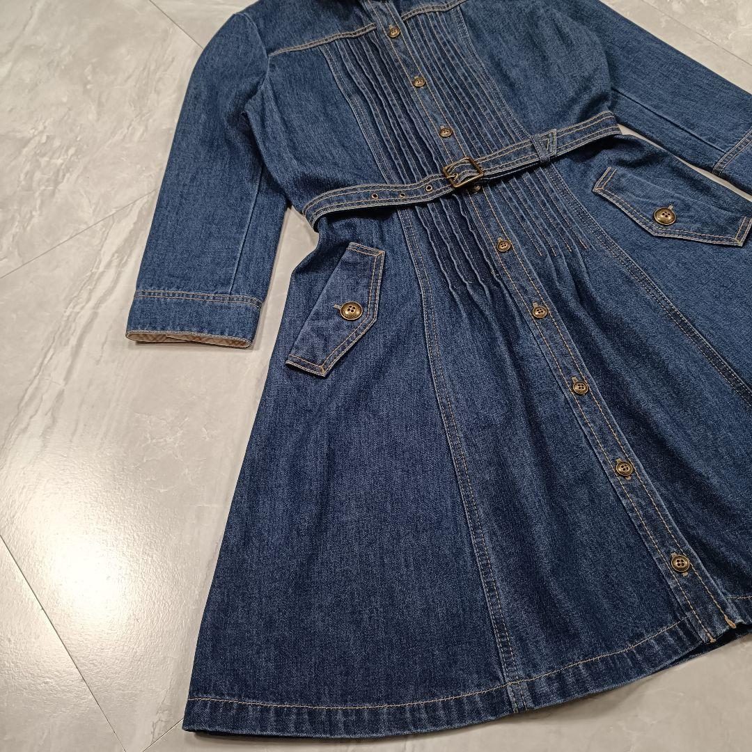 ブルーレーベル クレストブリッジ デニムワンピース フレア 38 M