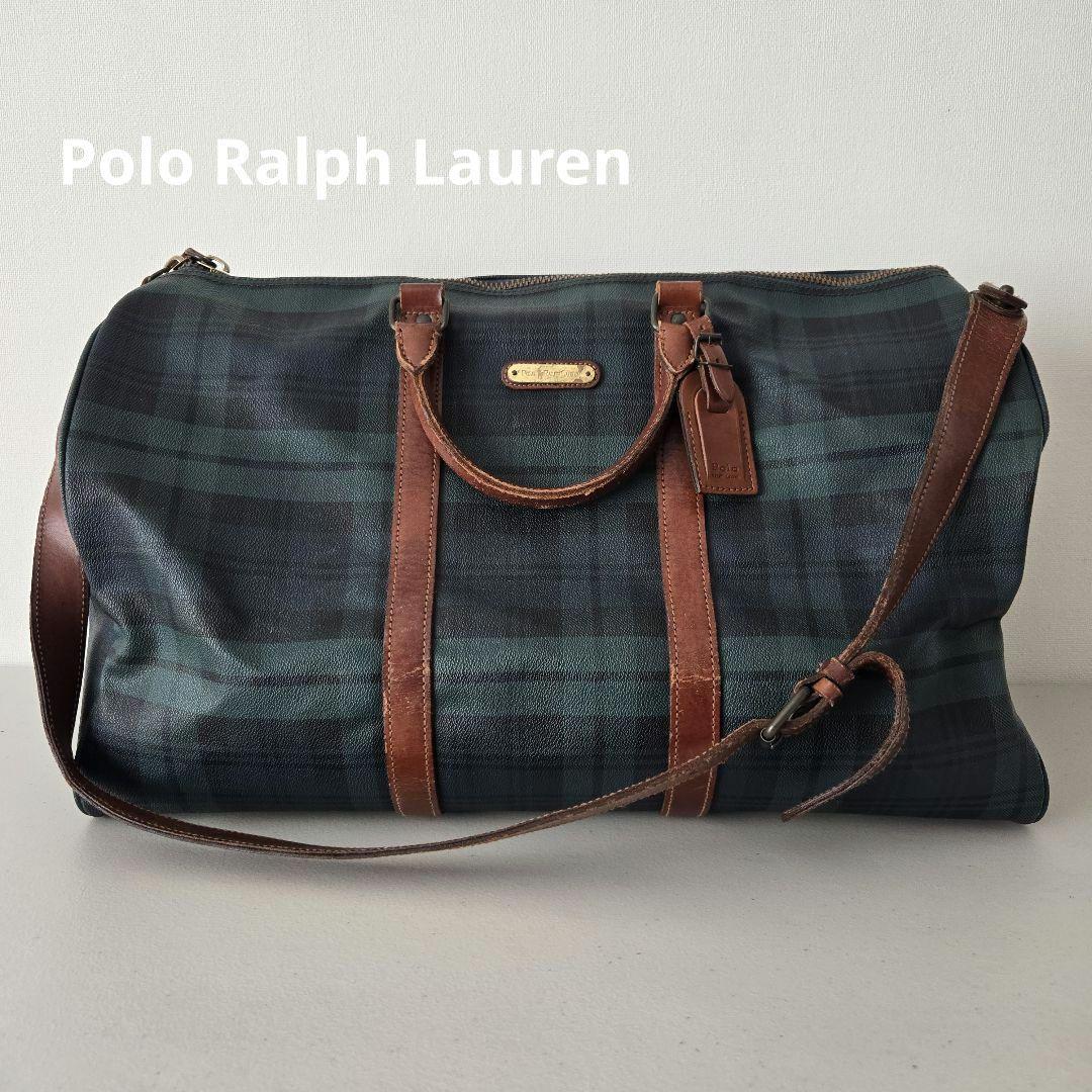 【Polo Ralph Lauren】 ボストンバッグ　ダークグリーン　チェック