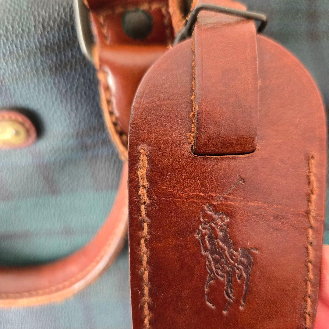 【Polo Ralph Lauren】 ボストンバッグ　ダークグリーン　チェック