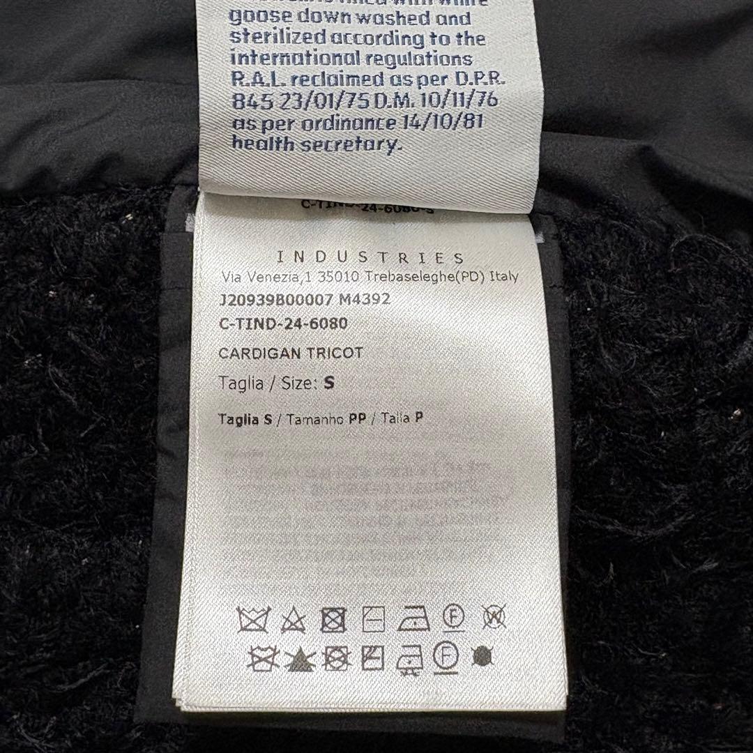 美品 モンクレール MONCLER ツイード カーディガン ワッペン ブラック