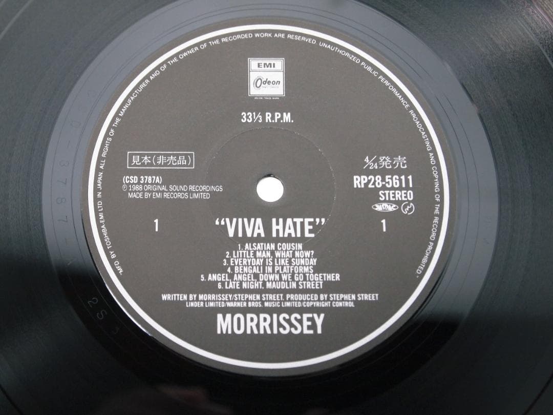 見本盤 MORRISSEY VIVA HATE モリッシー ヴィヴァ・ヘイト