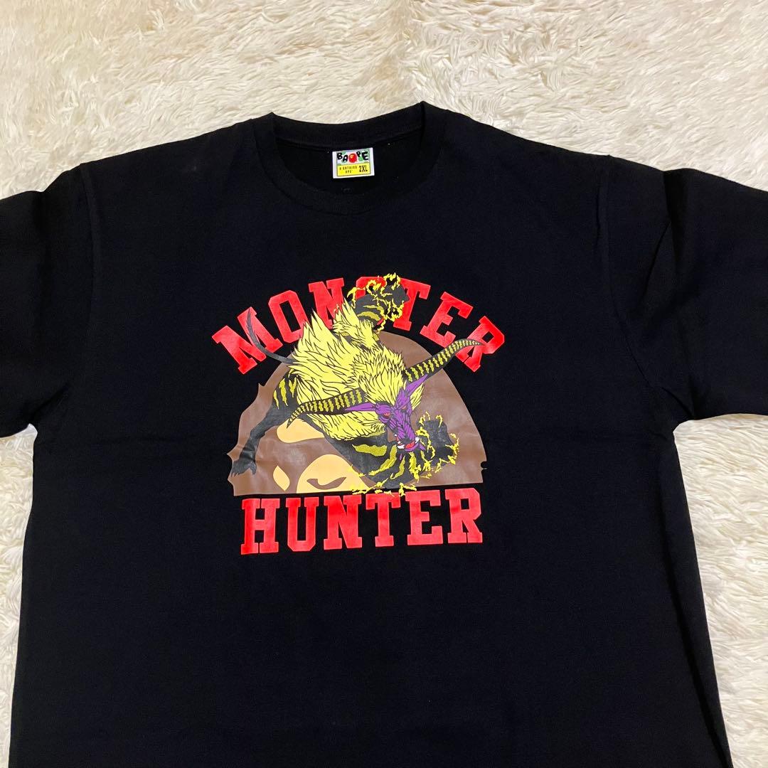 ほぼ未使用　大きいサイズ　エイプ　モンハン　コラボ　プリント　ブラック