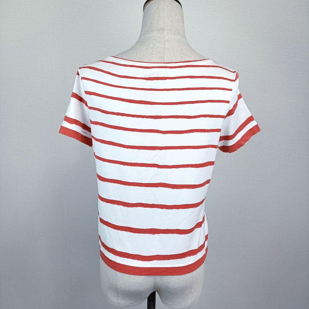 【a1393】HERMES エルメス 美品 半袖 Tシャツ ボーダー M