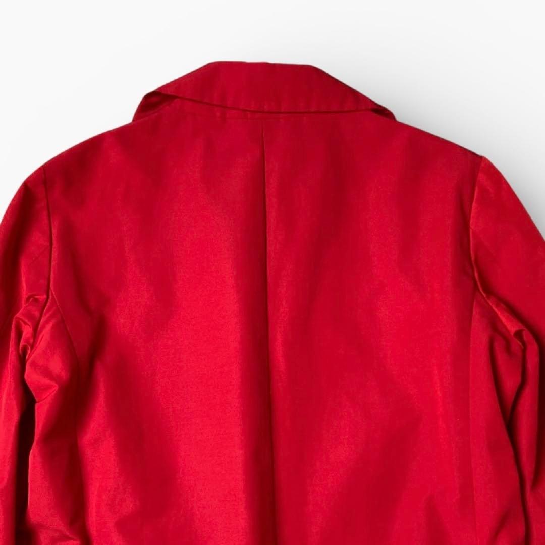 【美品】ヘルノ HERNO 7分袖 スプリングコート 42 レッド イタリア製
