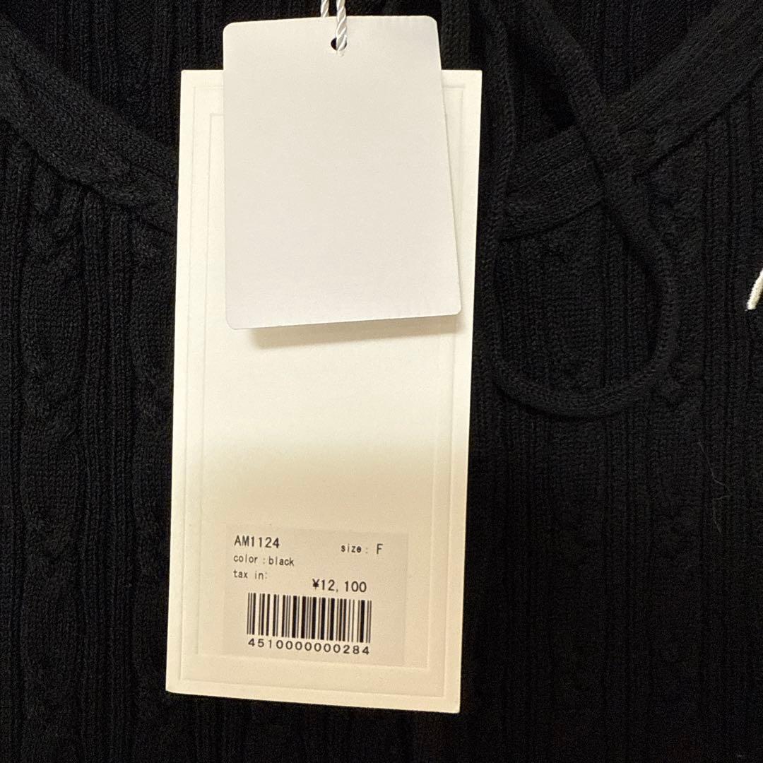 andmary Regina cable mini dress ブラック