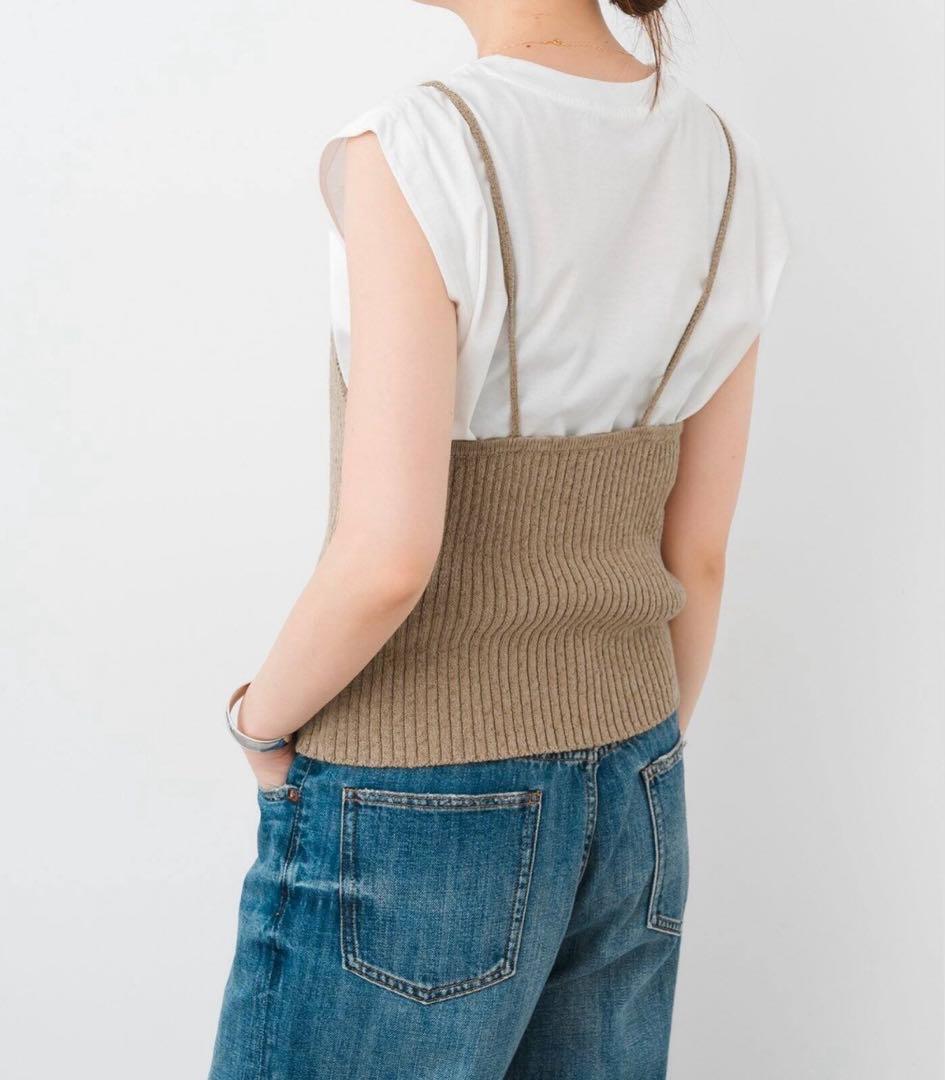 Spick & Span フリルニットキャミソール
