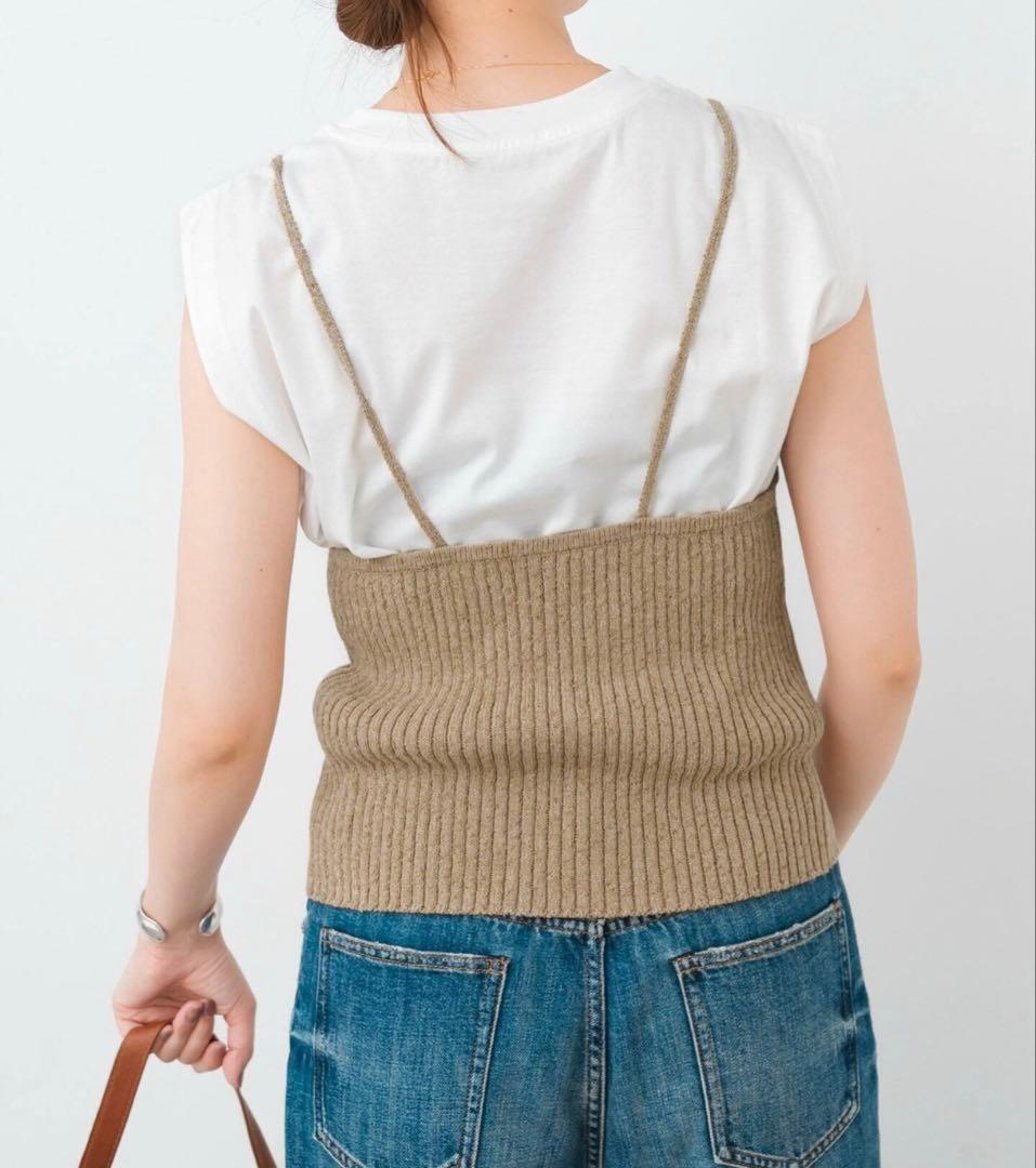 Spick & Span フリルニットキャミソール